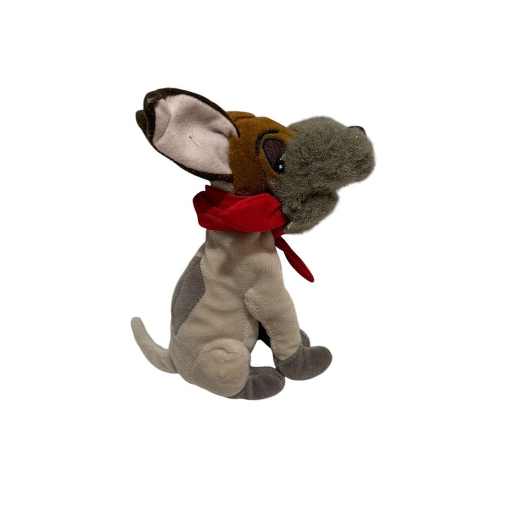 The Disney Store Oliver And Company Dodger Bean Bag Stuffed Plush Vintage 8”